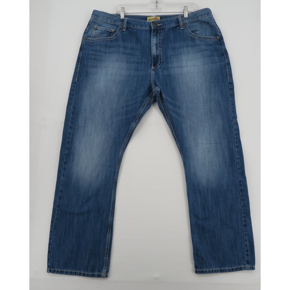 Wrangler 20X No. 42 Mens Jeans 42x32 Blue Straight Relaxed Fit 1042MWXLB